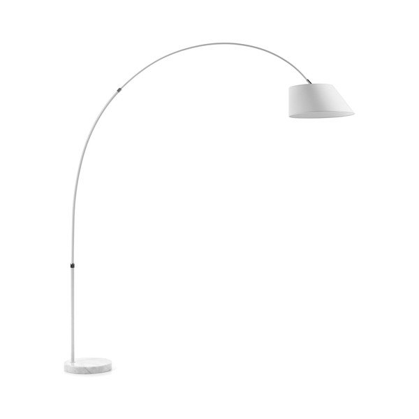 Balta stāvlampa ar auduma abažūru (augstums 189 cm) May – Kave Home