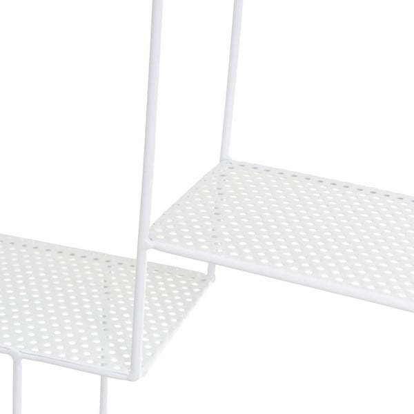 Balts daudzlīmeņu sienas plaukts 50 cm – Casa Selección-image-1