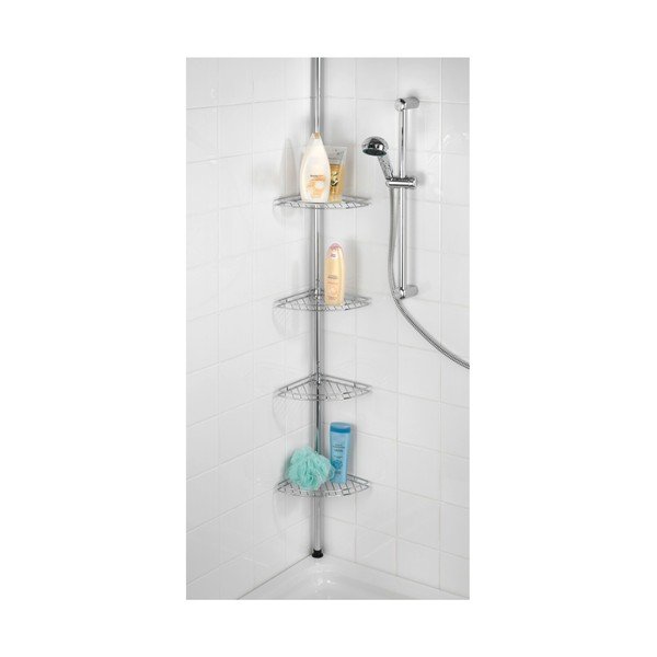 Teleskopiskais stūra plaukts dušai Wenko Prea Shiny, 28 x 20 cm-image-3