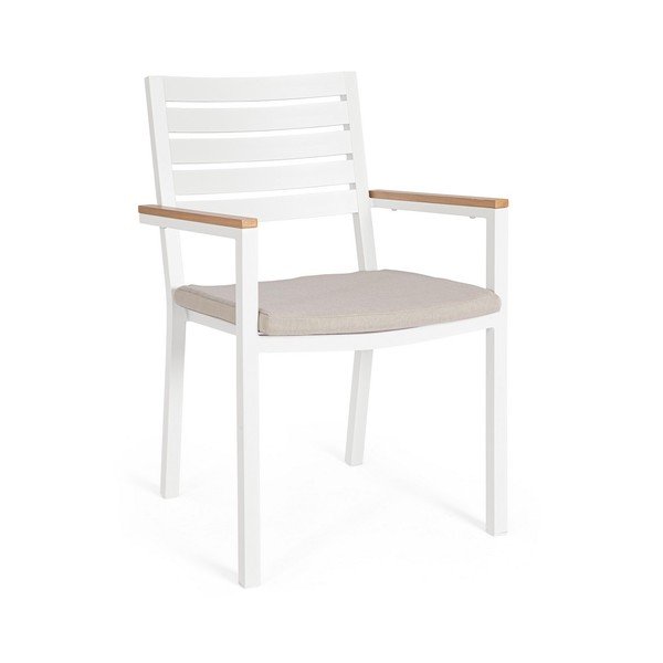 Balti metāla dārza krēsli (4 gab.) Henna – Bizzotto