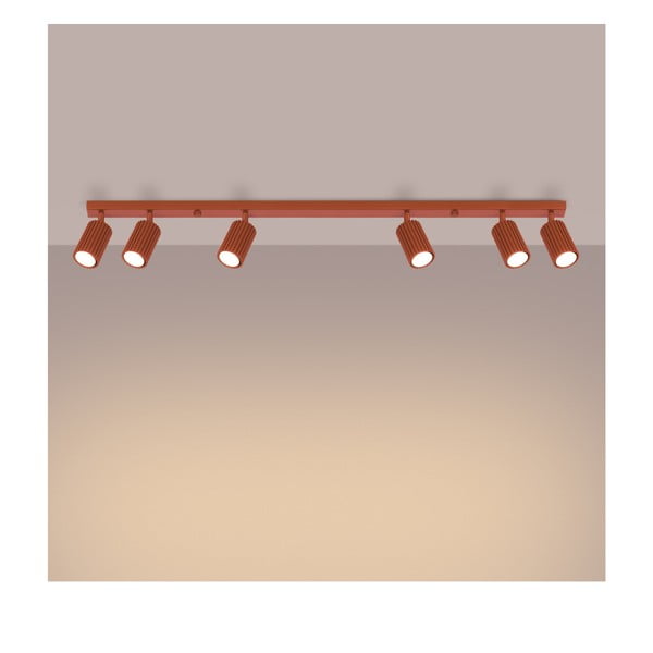 Ķieģeļu sarkana prožektora tipa lampa 6,5x117 cm Gleam – Sollux-image-2