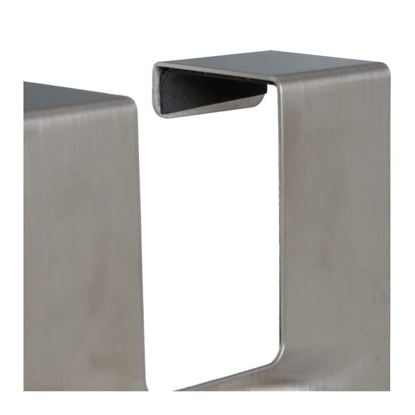 Matētas sudraba krāsas metāla durvju pakaramais 13 cm – Casa Selección-image-3