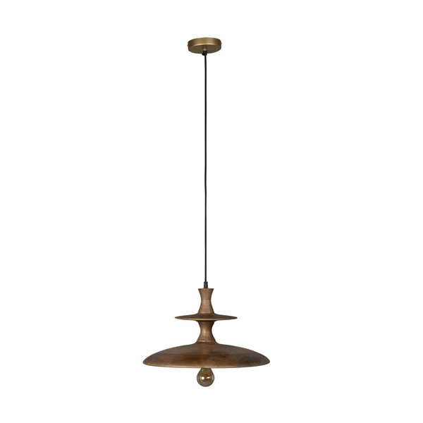 Tumša dabīga toņa mango masīvkoka piekaramā lampa ø 43 cm Cath – Dutchbone