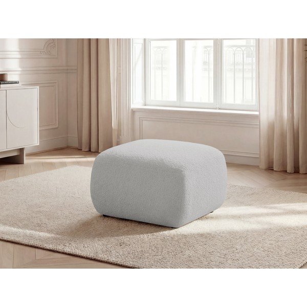 Gaiši pelēks kāju soliņš no buklē auduma Montaigne – Bobochic Paris-image-1