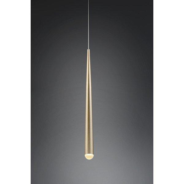 Zelta krāsas LED piekaramā lampa ø 14 cm Cala – Trio Select-image-1