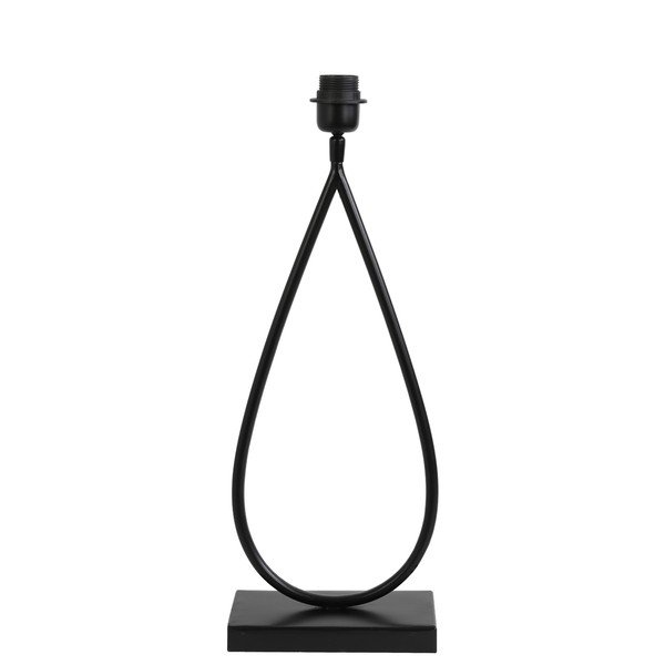 Matēti melna metāla galda lampas pamatne 51 cm Tamsu – Light & Living