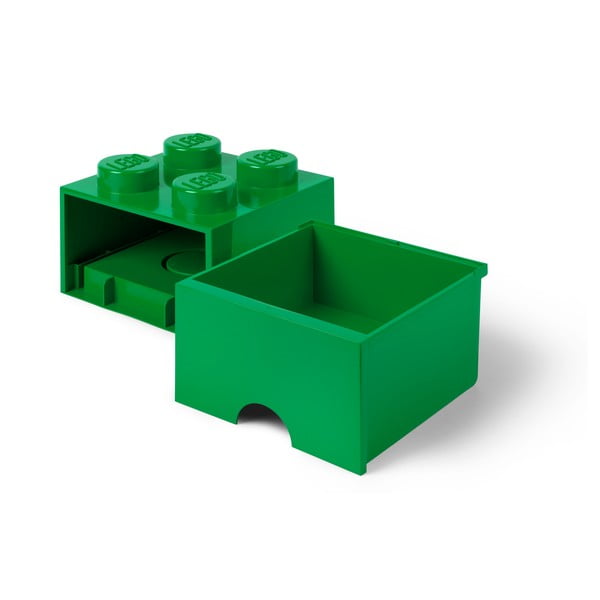 Zaļa uzglabāšanas kaste ar atvilktni LEGO®-image-2