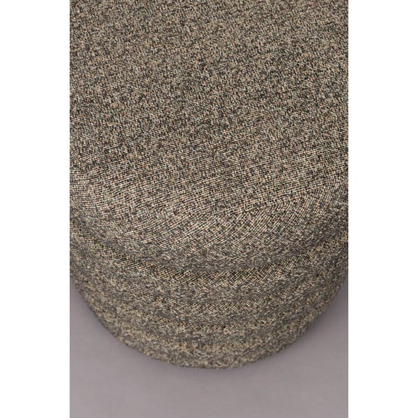 Brūns pufs no buklē auduma Fern – Dutchbone-image-4