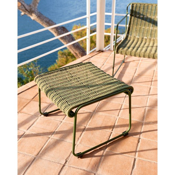 Zaļš dārza kāju soliņš Maurina – Kave Home-image-3