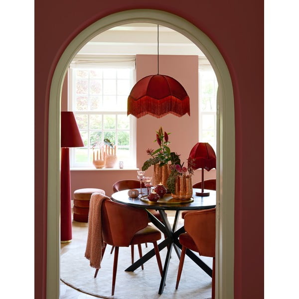 Sarkana stāvlampa ar auduma abažūru (augstums 168 cm) Devia – Light & Living-image-1