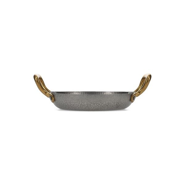 Sudraba krāsas servēšanas metāla šķīvis ø 18 cm Serve – BonBistro-image-2