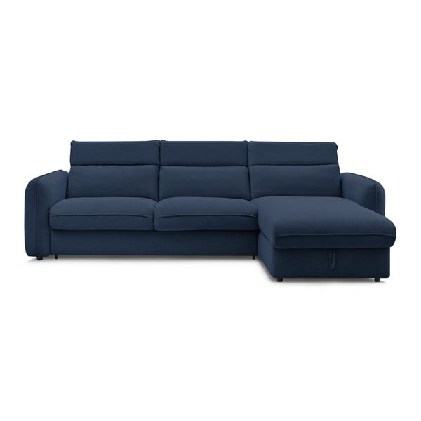 Tumši zils salokāms stūra dīvāns (ar maināmu stūri) Achille – Bobochic Paris-image-1