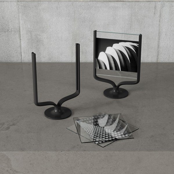 Melns metāla stāvošs foto rāmis 18x25 cm Wishbone – Umbra-image-3