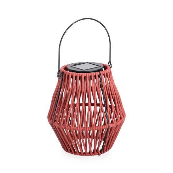 Sarkana LED laterna ar saules baterijām (augstums 17 cm) Juny – Yes Everyday