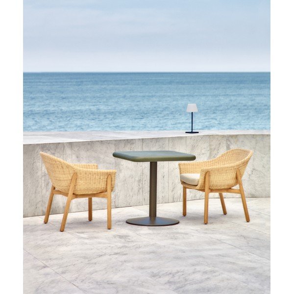 Dārza ēdamgalds ar betona galda virsmu 70x70 cm Esilda – Kave Home-image-1