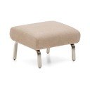 Gaiši brūns kāju soliņš no šenila auduma Amsen – Kave Home