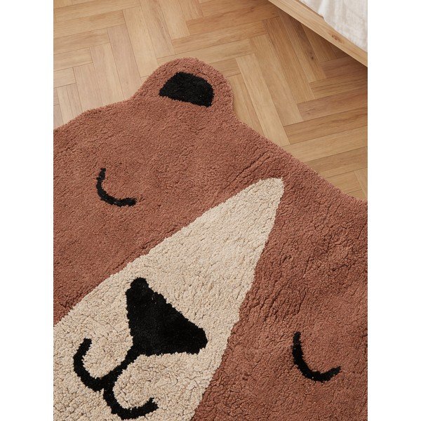 Brūns mazgājams/ar rokām darināts kokvilnas bērnu paklājs 101x120 cm Snuggle Benni – Hanse Home-image-4