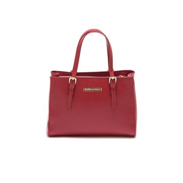 Rozā ādas rokassomiņa Isabella Rhea Classic Rosso-image-3