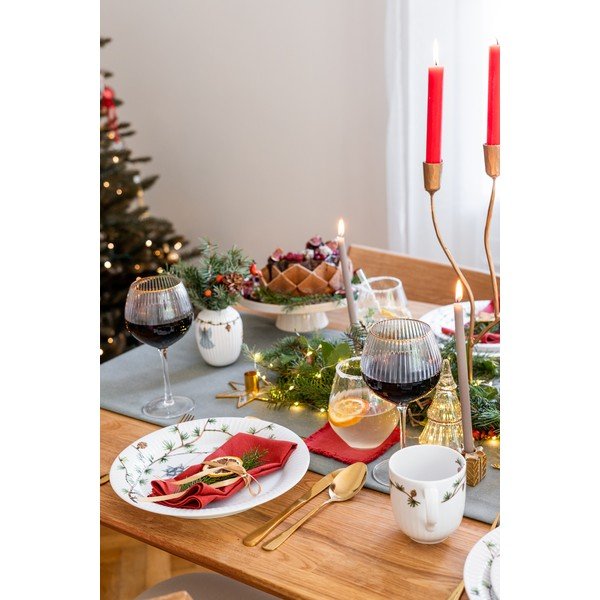 Balta porcelāna Ziemassvētku vāze Kähler Design Hammershøi, augstums 10,5 cm-image-3