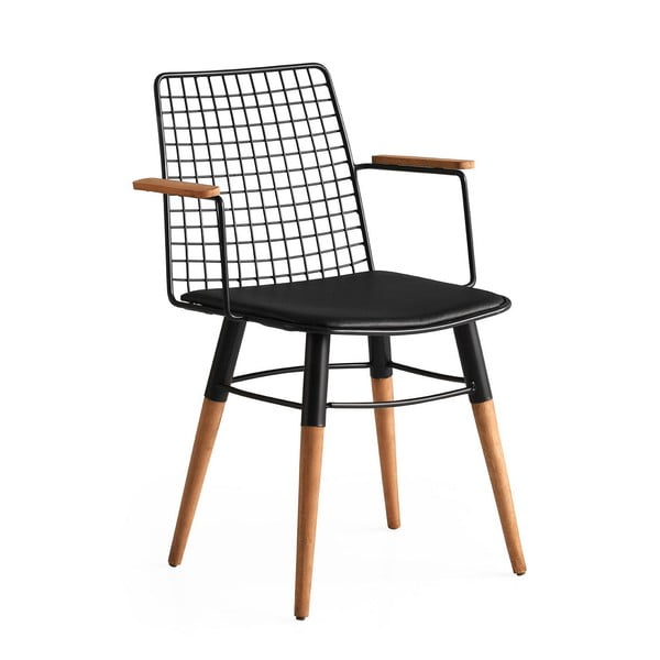 Melni metāla pusdienu krēsli (2 gab.) Trend – Kalune Design
