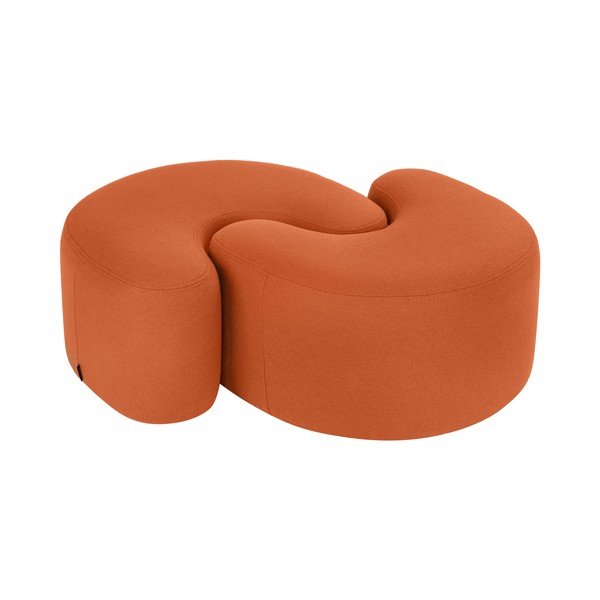 Terakotas oranžs vilnas pufs Ü – noo.ma-image-3