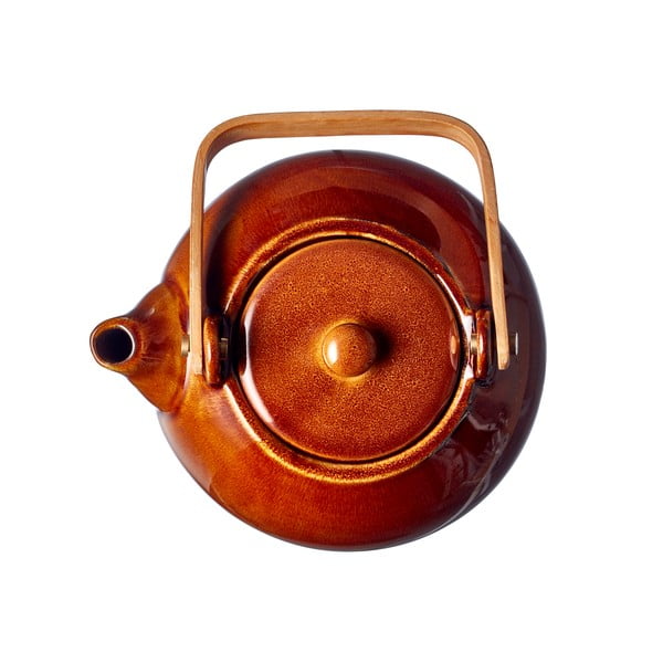 Dzintara dzeltena keramikas tējkanna ar sietiņu 1,2 l Gastro Amber – Bitz-image-2