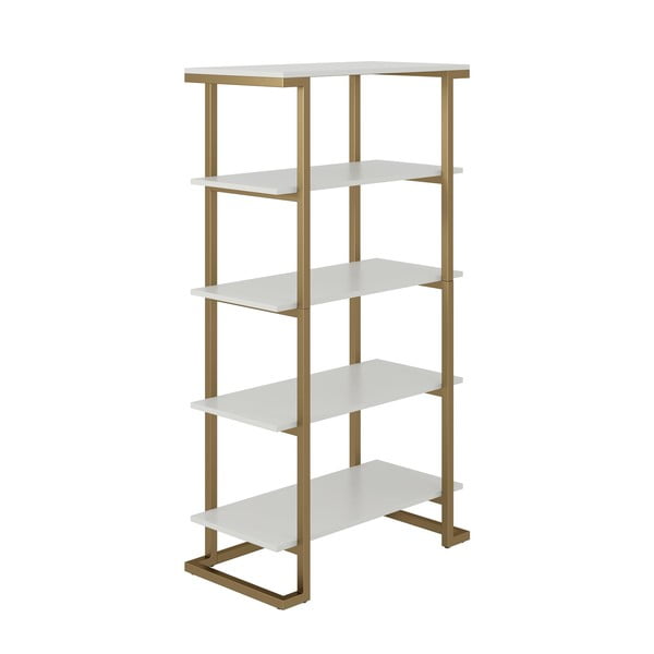 Plaukts baltā un zelta krāsā CosmoLiving by Cosmopolitan Ella, 76 x 141 cm-image-3