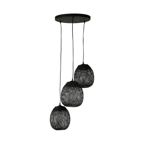 Melna piekaramā lampa 40x40 cm Elme – Côté Table