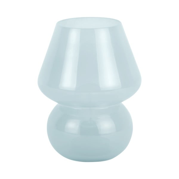 Gaiši zila LED galda lampa ar stikla abažūru (augstums 20 cm) Vintage – Leitmotiv