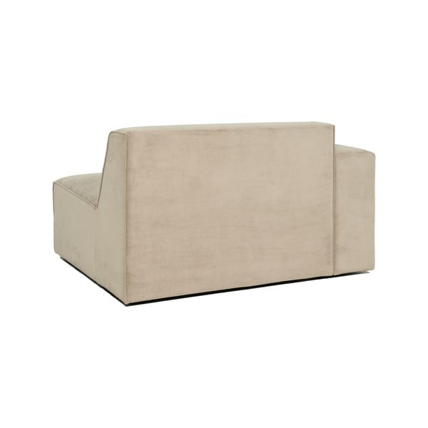 Bēšs velveta dīvāna gala modulis Scandic Sting, 124 cm, kreisais stūris-image-3
