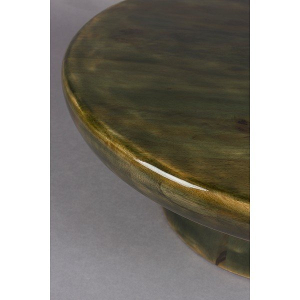 Zaļš mango masīvkoka apaļš žurnālgaldiņš ø 60 cm Mush – Dutchbone-image-3