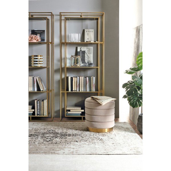 Zelta krāsas tērauda grāmatplaukts 68x172,5x28 cm Elenor – Bizzotto-image-1