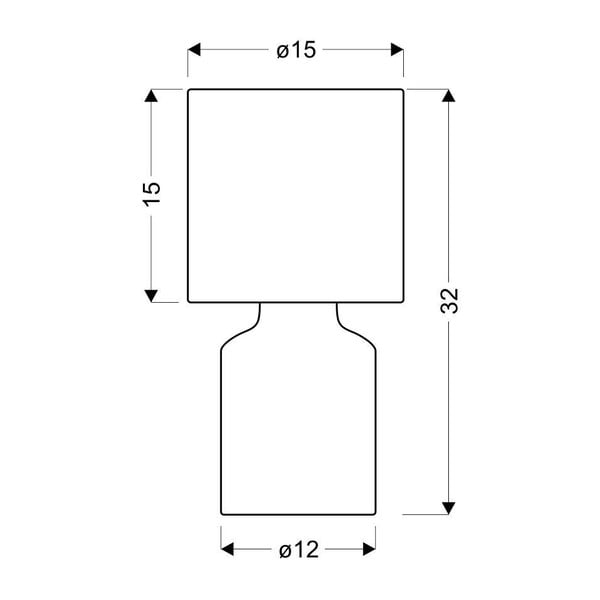 Bēša galda lampa ar auduma abažūru (augstums 32 cm) Iner – Candellux Lighting-image-3