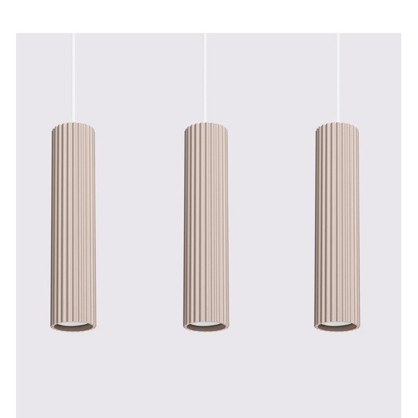 Pelēkbrūna metāla piekaramā lampa Gleam – Sollux-image-3