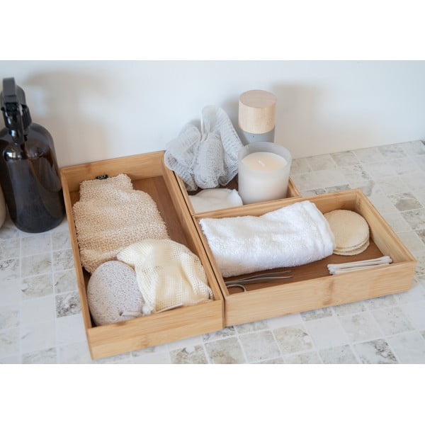 Bambusa atvilktņu organizatori (3 gab.) Copco – Kitchen Craft-image-1