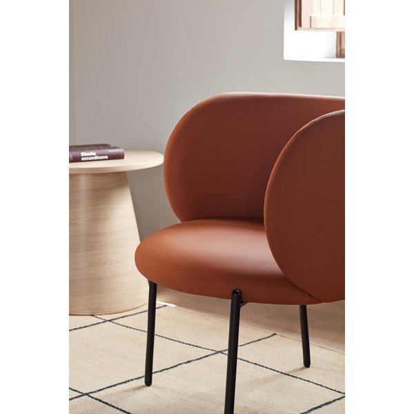 Oranžs mākslīgās ādas krēsls Mogi – Teulat-image-1