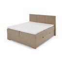 Bēša atsperu gulta ar veļas kasti 180x200 cm Tambo – Meise Möbel