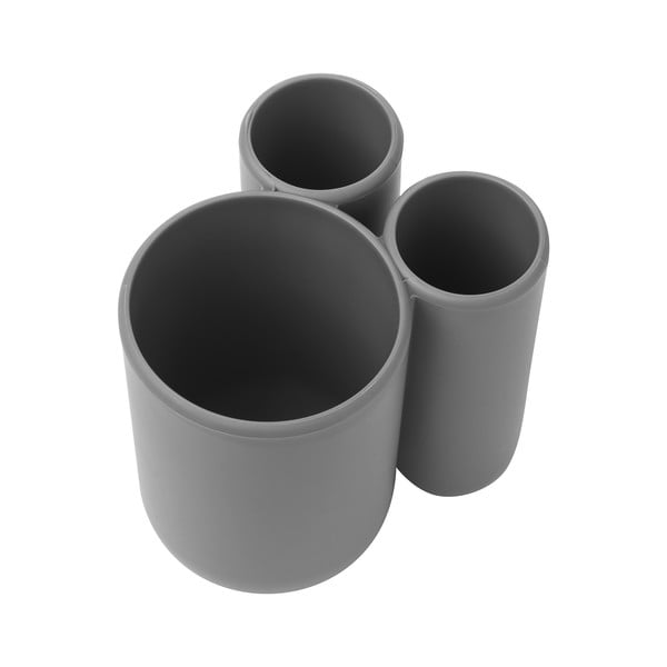 Pelēks plastmasas trauks zobu birstēm Touch – Umbra-image-4