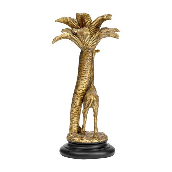 Dekoratīvs svečturis zelta krāsā Kare Design Giraffe Palm Tree, augstums 35 cm-image-2