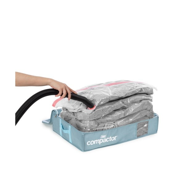 Vakuuma plastmasas uzglabāšanas kastes zem gultas (3 gab.) 65x45x15,5 cm Blue Edition – Compactor-image-2