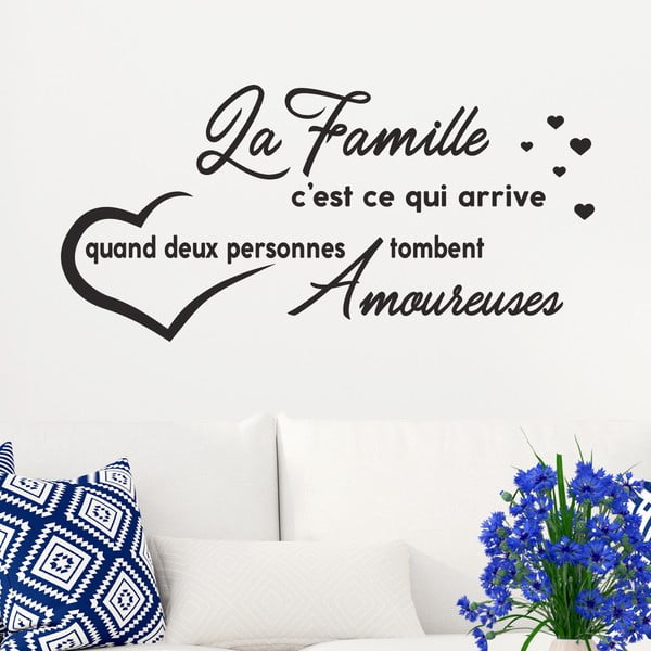 Melna uzlīme Ambiance citāts La Famille