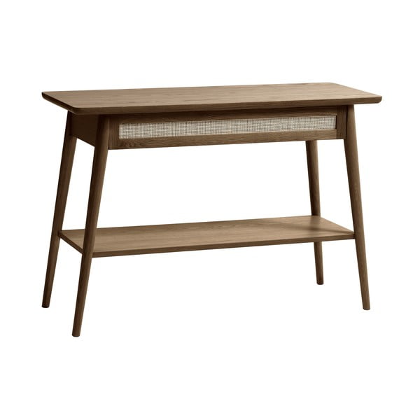 Brūns konsoles galds ar ozolkoka imitācijas galda virsmu 40x110 cm Barrali – Unique Furniture-image-2