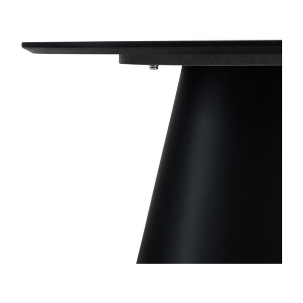 Melns/tumši pelēks žurnālgaldiņš ar marmora imitācijas galda virsmu ø 80 cm Tango – Furnhouse-image-2