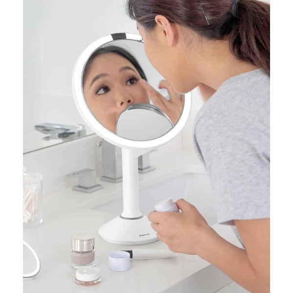 Kosmētikas spogulis ar gaismu/palielināmais (5x) ø 20 cm Sensor Trio – simplehuman-image-1