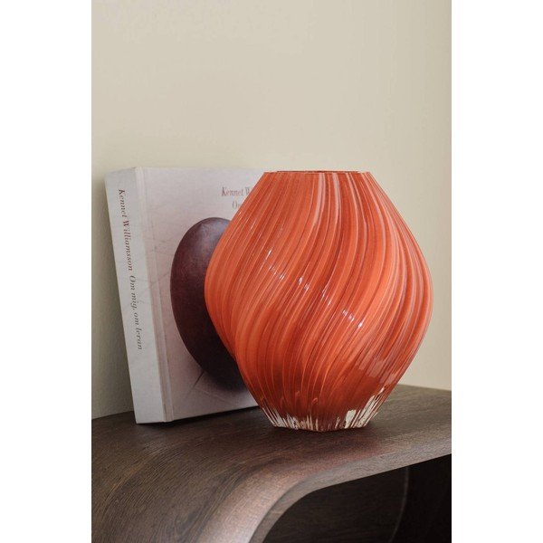 Ķieģeļu sarkana rokām darināta vāze (augstums 23 cm) Selma – Ellos Home-image-1