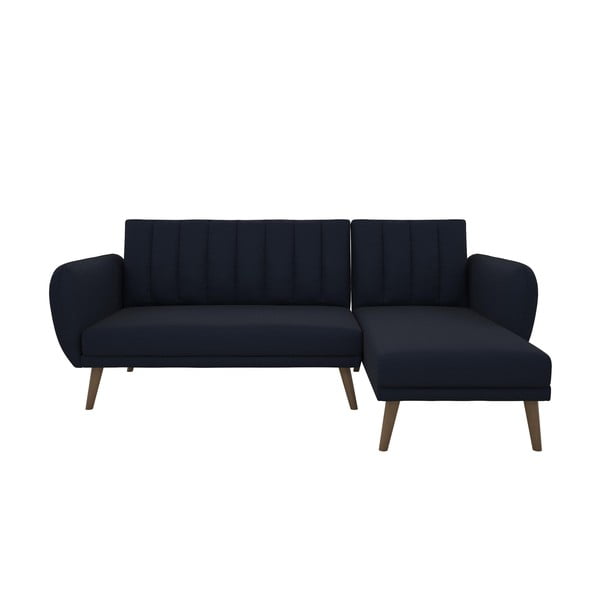 Tumši zils stūra dīvāns Brittany – Novogratz
