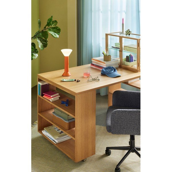 Darba galds ar ozolkoka imitāciju 80x140 cm Utility – Hübsch-image-1