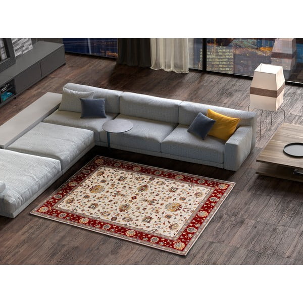 Sarkans/krēmkrāsas paklājs 80x150 cm Classic – Universal-image-1