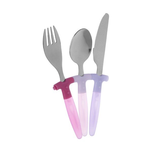 3 detaļu nerūsējošā tērauda bērnu galda piederumu komplekts Premier Housewares Rainbow-image-1