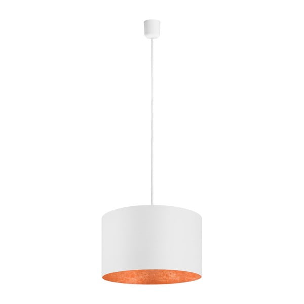 Balta griestu lampa ar vara krāsas detaļām Sotto Luce Mika, ⌀ 40 cm